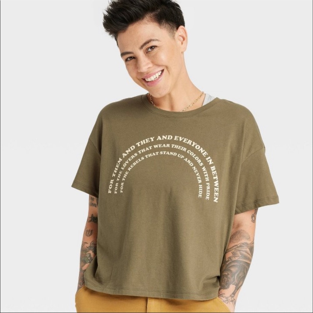 For the lovers that wear colors with pride Cropped Pride T-Shirt!